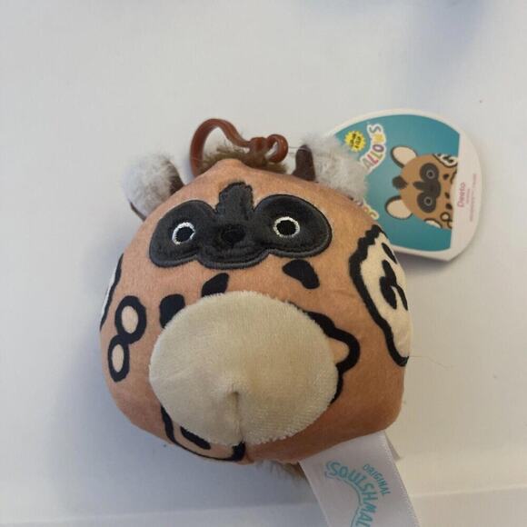 Squishmallows Kellytoy Plush Deeto the Spotted Hyena 3.5" Clip On - Picture 1 of 3